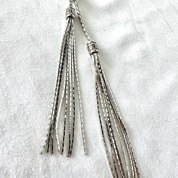CAROLINE NERON silver tassel necklace ❤️ - Picture 2 of 7